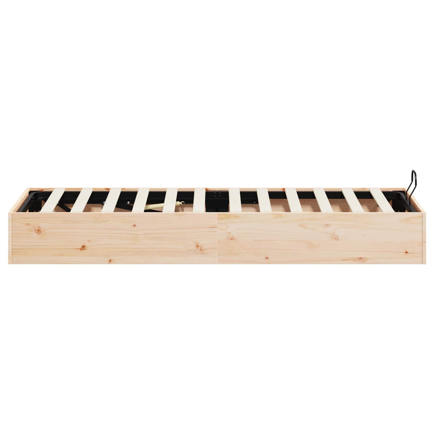 Ottoman Bed Frame with Storage Natural 80 x 200 cm