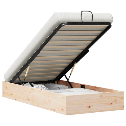 Ottoman Bed Frame with Storage Natural 90 x 200 cm