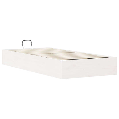 Ottoman Bed Frame with Storage White 90 x 200 cm