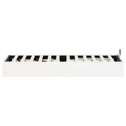 Ottoman Bed Frame with Storage White 90 x 200 cm