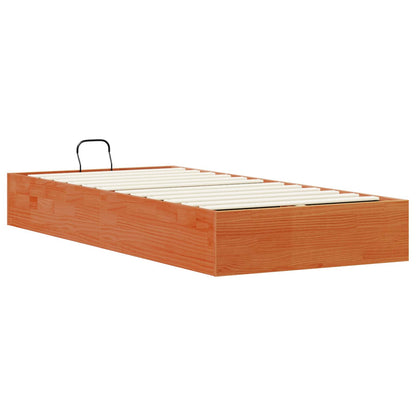 Ottoman Bed Frame with Storage Wax Brown 90 x 200 cm