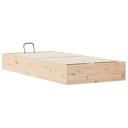 Ottoman Bed Frame with Storage Natural 100 x 200 cm