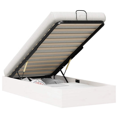 Ottoman Bed Frame with Storage White 100 x 200 cm
