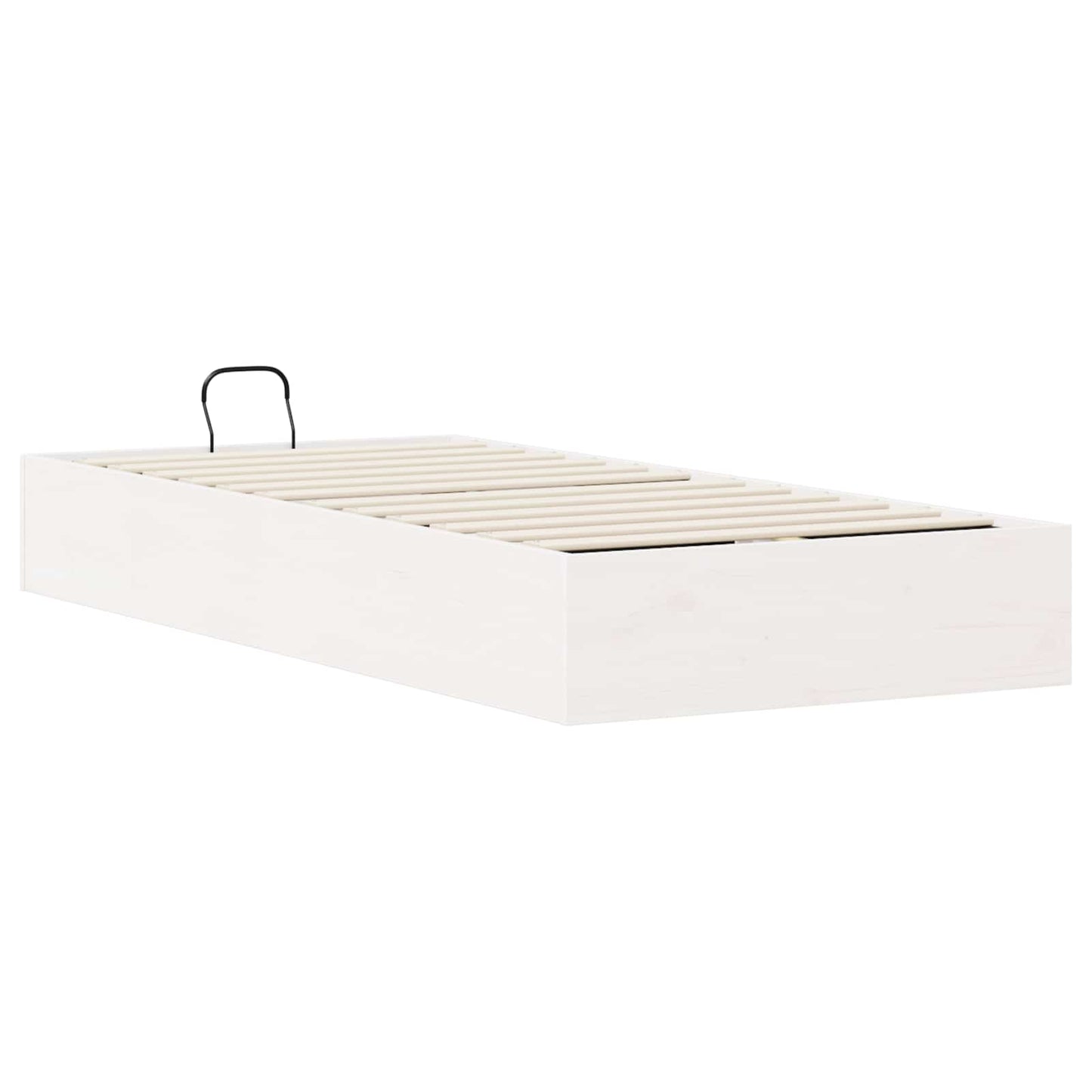 Ottoman Bed Frame with Storage White 100 x 200 cm