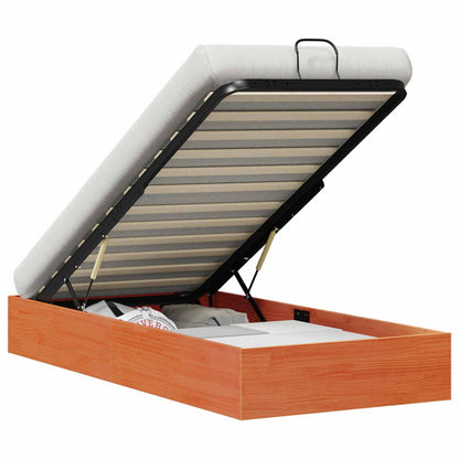 Ottoman Bed Frame with Storage Wax Brown 100 x 200 cm