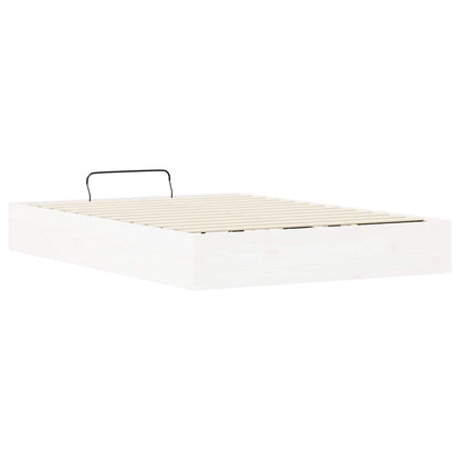 Ottoman Bed Frame with Storage White 135 x 190 cm