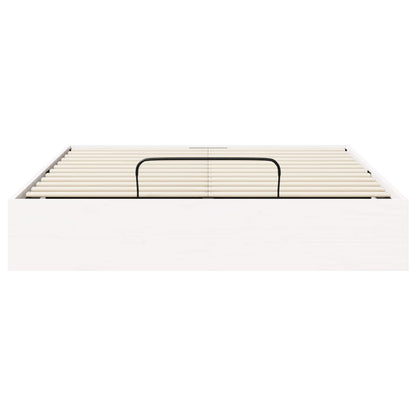 Ottoman Bed Frame with Storage White 135 x 190 cm