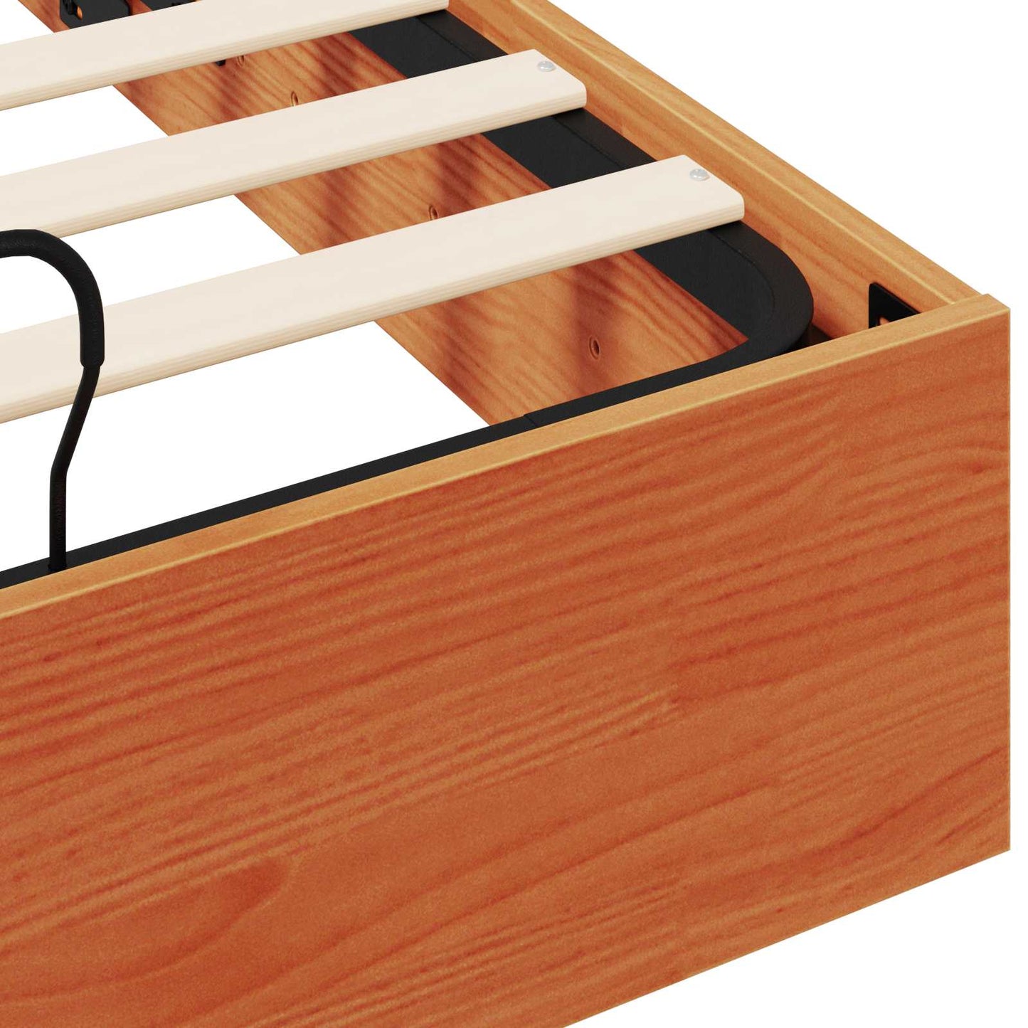 Ottoman Bed Frame with Storage Wax Brown 135 x 190 cm
