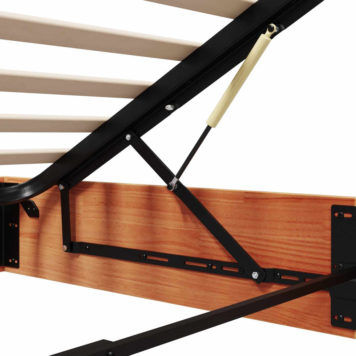 Ottoman Bed Frame with Storage Wax Brown 135 x 190 cm