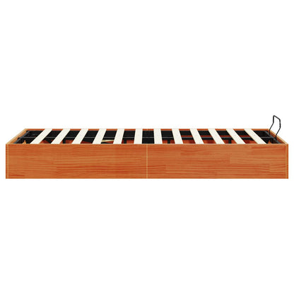 Ottoman Bed Frame with Storage Wax Brown 135 x 190 cm