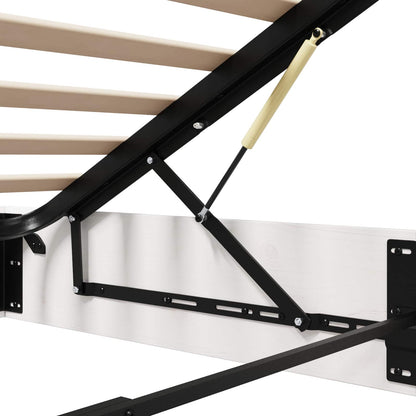 Ottoman Bed Frame with Storage White 150 x 200 cm