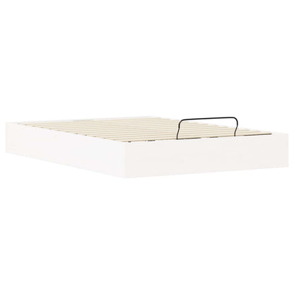 Ottoman Bed Frame with Storage White 150 x 200 cm