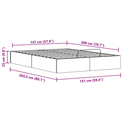 Ottoman Bed Frame with Storage White 150 x 200 cm