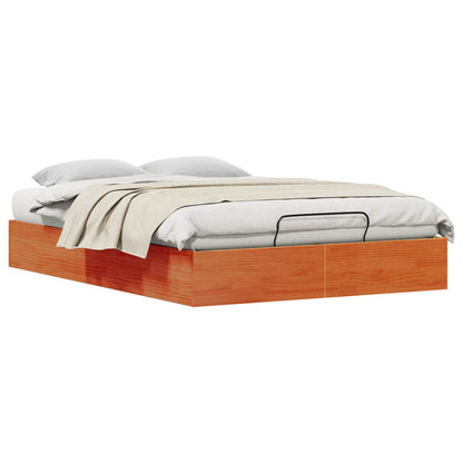 Ottoman Bed Frame with Storage Wax Brown 150 x 200 cm