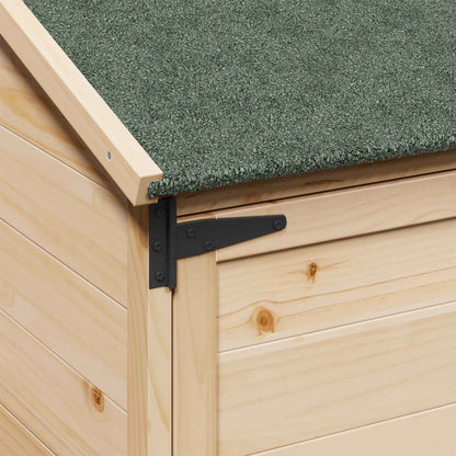 Garden Shed with Roof Natural 59 x 56 x 113.5 cm Solid Fir Wood