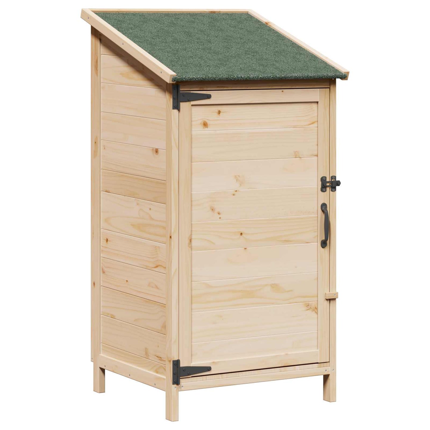 Garden Shed with Roof Natural 59 x 56 x 113.5 cm Solid Fir Wood