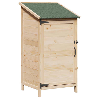 Garden Shed with Roof Natural 59 x 56 x 113.5 cm Solid Fir Wood