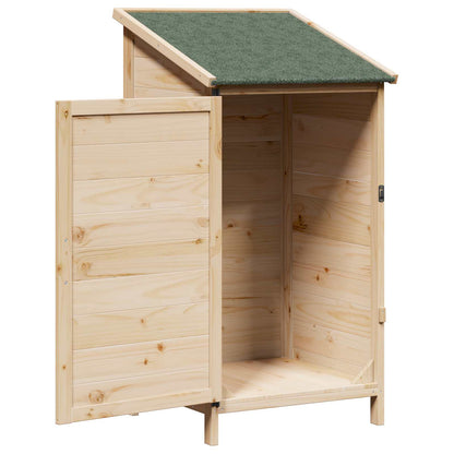 Garden Shed with Roof Natural 59 x 56 x 113.5 cm Solid Fir Wood