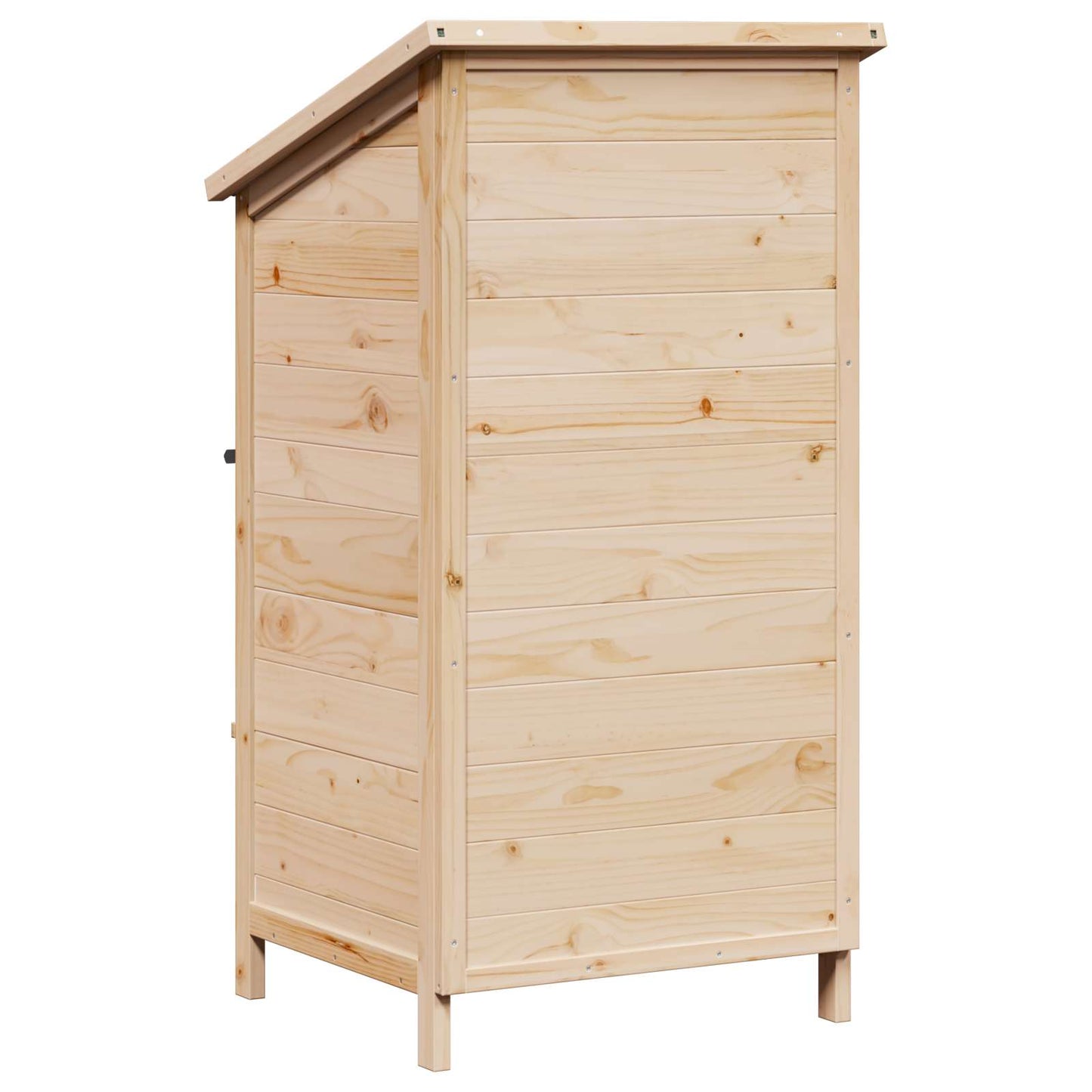 Garden Shed with Roof Natural 59 x 56 x 113.5 cm Solid Fir Wood