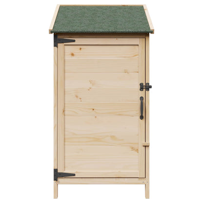 Garden Shed with Roof Natural 59 x 56 x 113.5 cm Solid Fir Wood