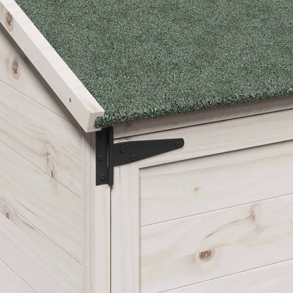 Garden Shed with Roof White 59 x 56 x 113.5 cm Solid Fir Wood