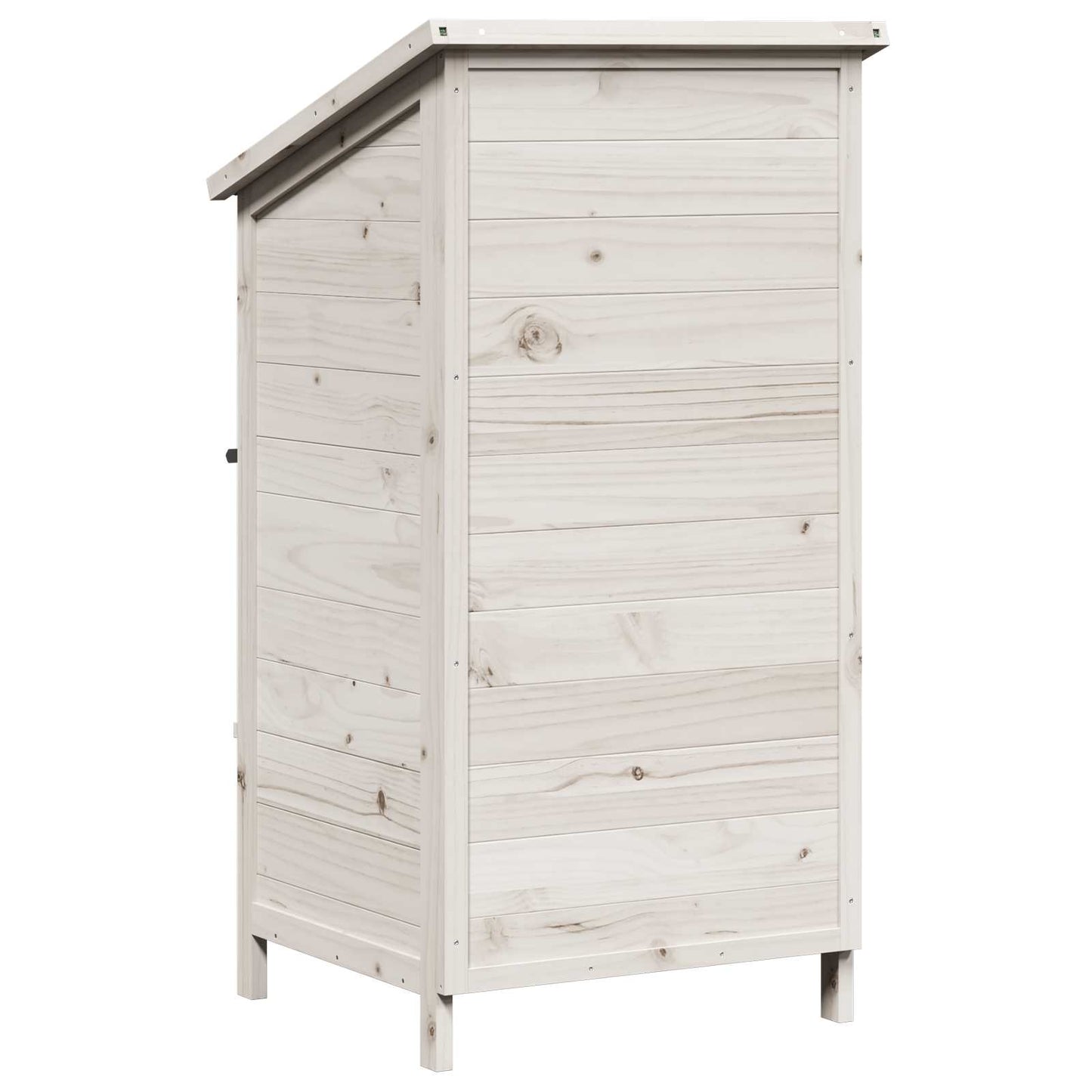 Garden Shed with Roof White 59 x 56 x 113.5 cm Solid Fir Wood