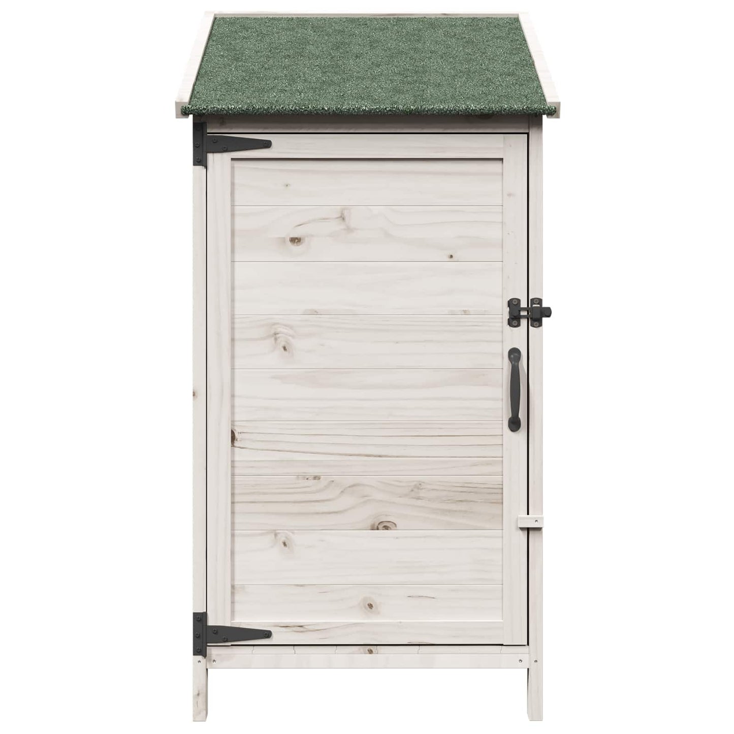 Garden Shed with Roof White 59 x 56 x 113.5 cm Solid Fir Wood