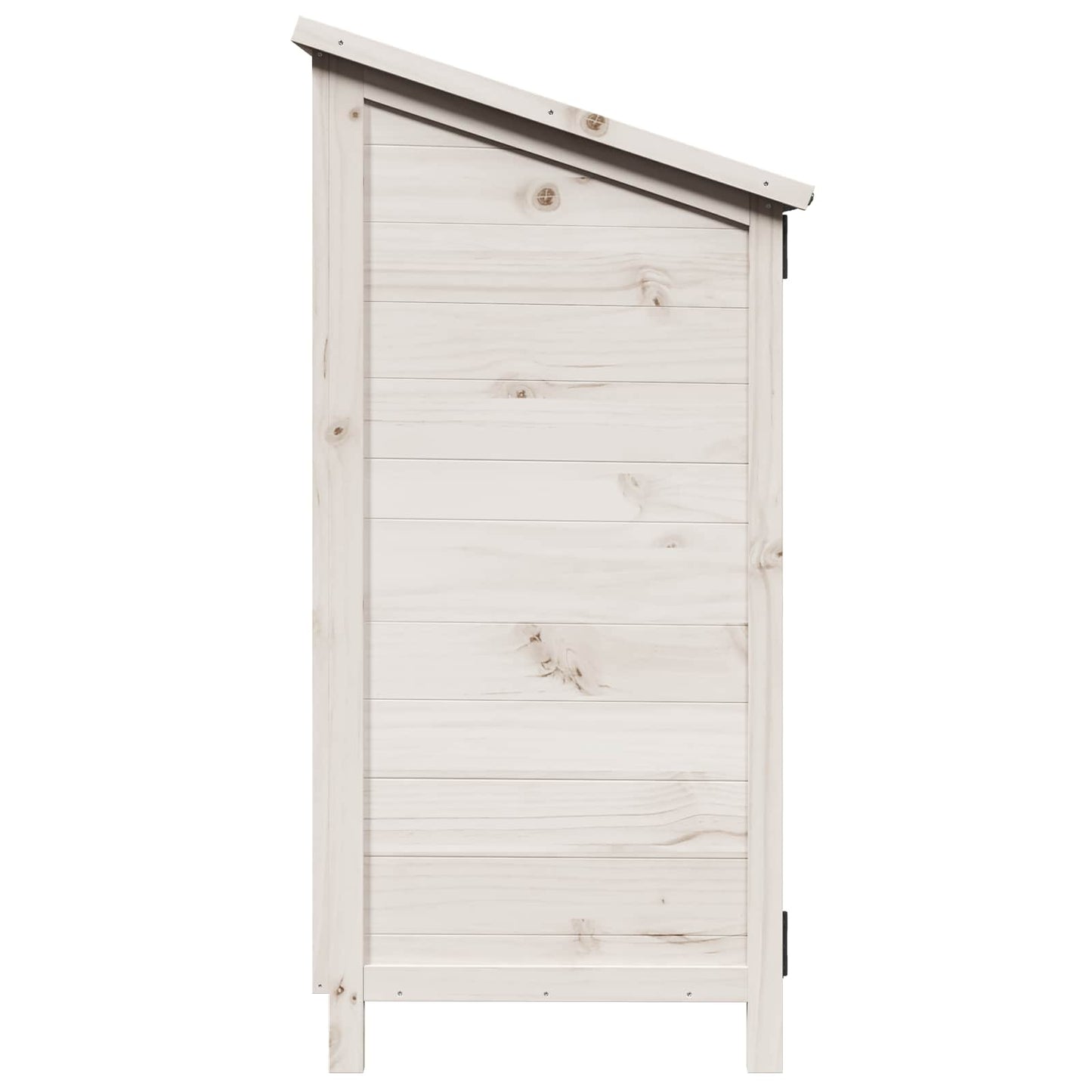 Garden Shed with Roof White 59 x 56 x 113.5 cm Solid Fir Wood