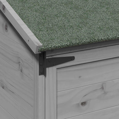 Garden Shed with Roof Grey 59 x 56 x 113.5 cm Solid Fir Wood