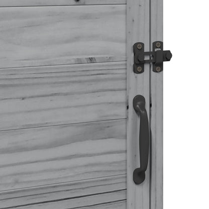 Garden Shed with Roof Grey 59 x 56 x 113.5 cm Solid Fir Wood