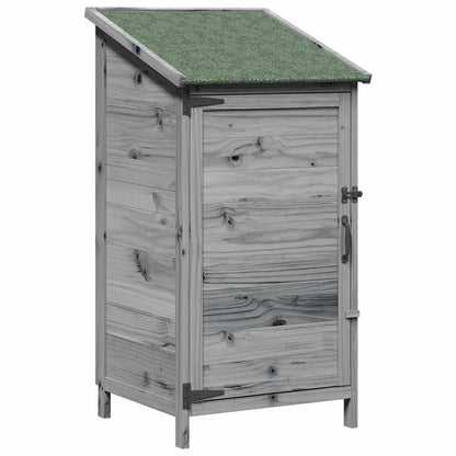 Garden Shed with Roof Grey 59 x 56 x 113.5 cm Solid Fir Wood