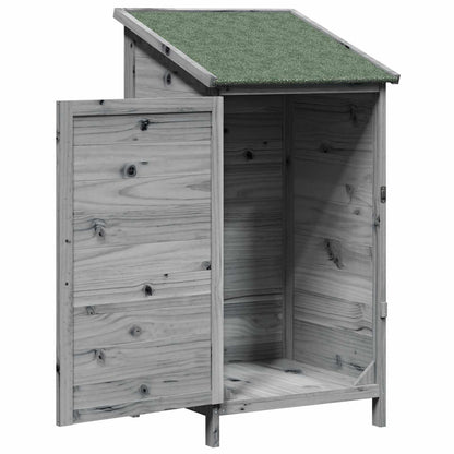 Garden Shed with Roof Grey 59 x 56 x 113.5 cm Solid Fir Wood