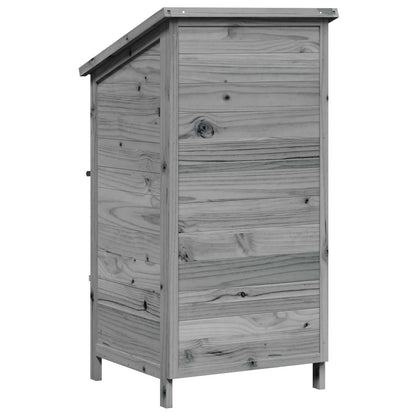 Garden Shed with Roof Grey 59 x 56 x 113.5 cm Solid Fir Wood