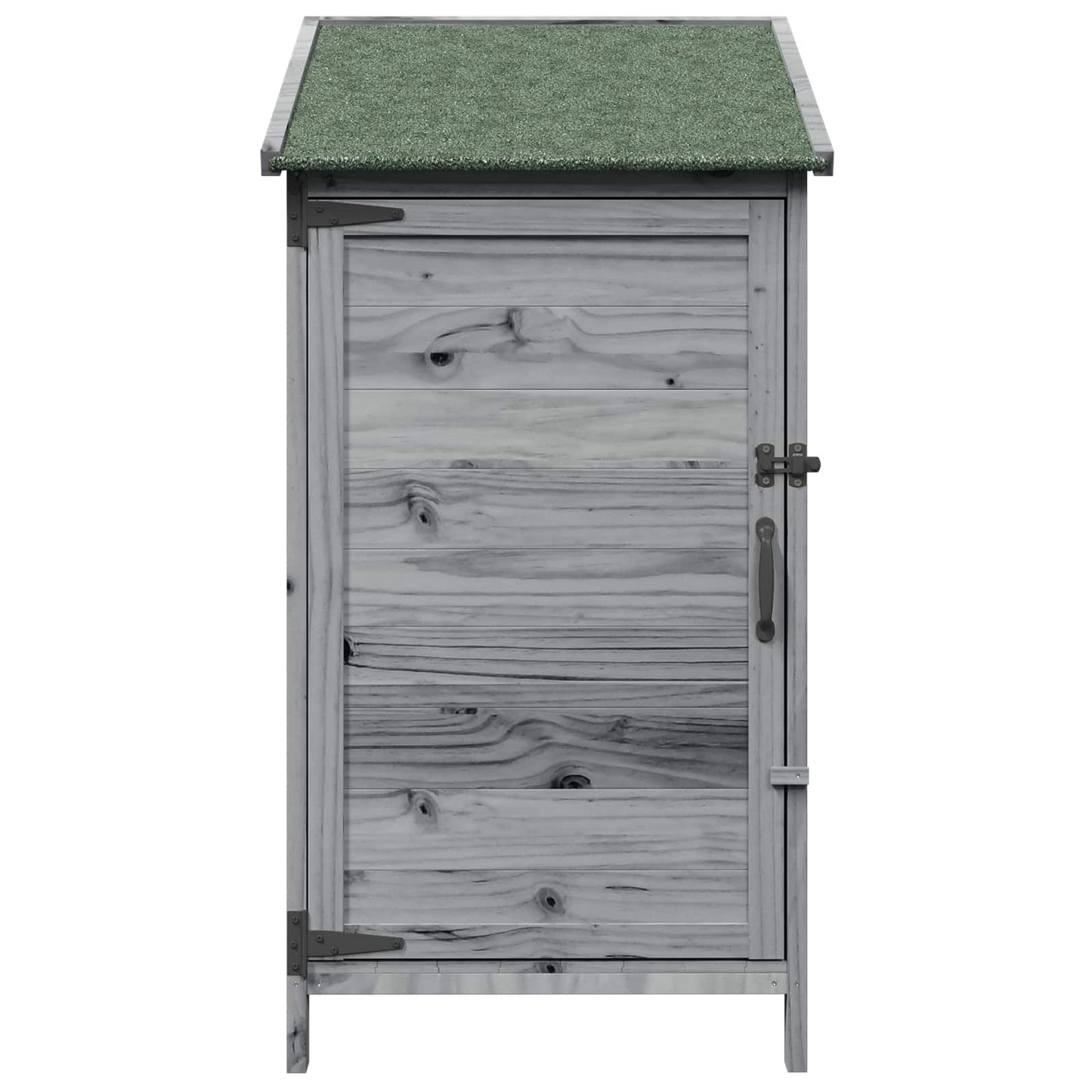 Garden Shed with Roof Grey 59 x 56 x 113.5 cm Solid Fir Wood