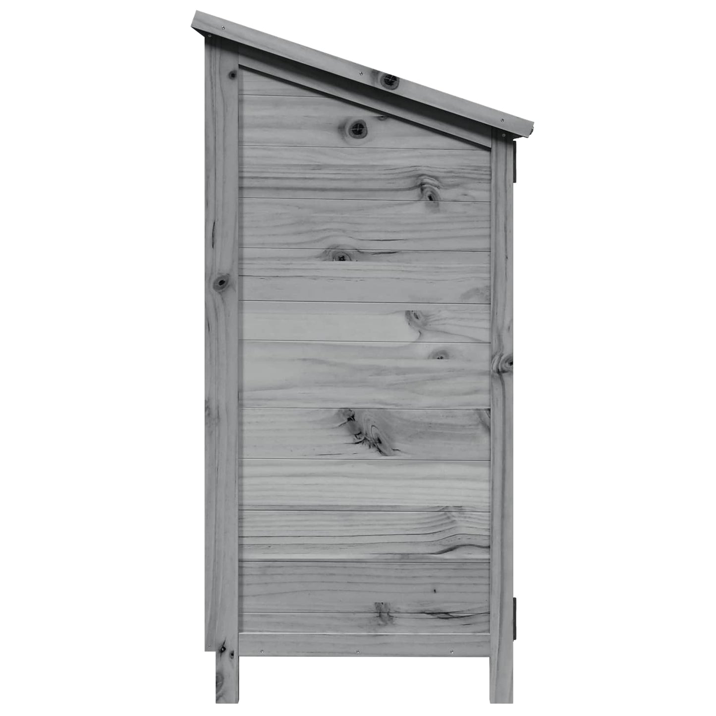 Garden Shed with Roof Grey 59 x 56 x 113.5 cm Solid Fir Wood