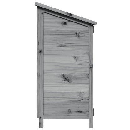Garden Shed with Roof Grey 59 x 56 x 113.5 cm Solid Fir Wood