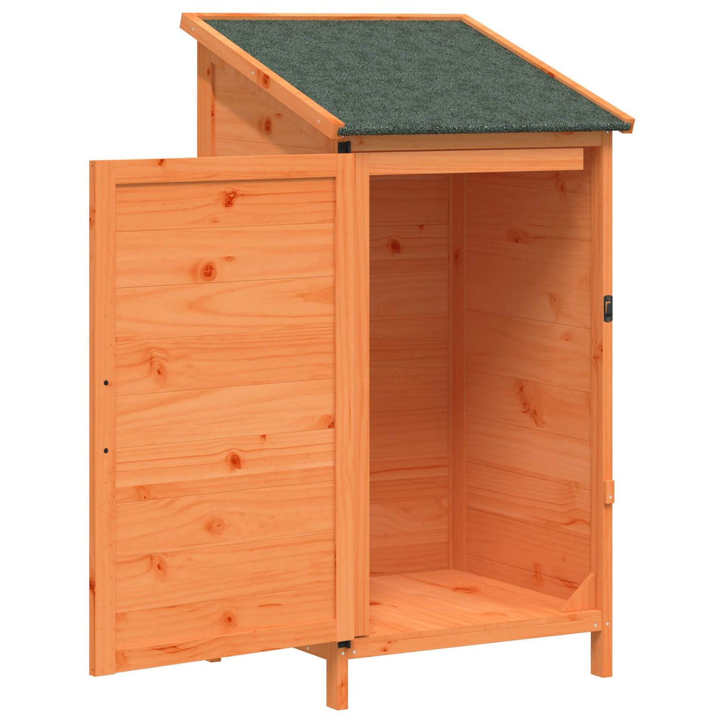 Garden Shed with Roof Brown 59 x 56 x 113.5 cm Solid Fir Wood