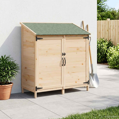 Garden Shed Natural 106.5 x 56 x 113.5 cm Solid Fir Wood