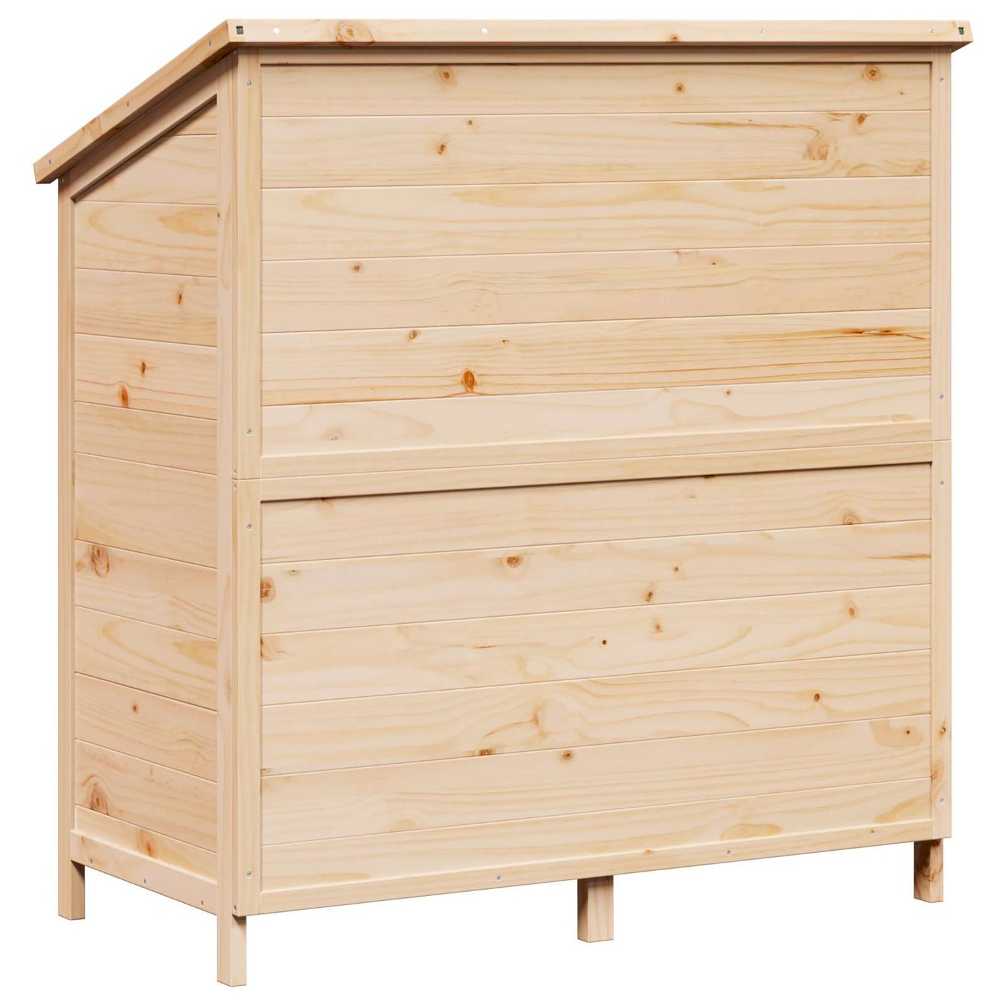 Garden Shed Natural 106.5 x 56 x 113.5 cm Solid Fir Wood