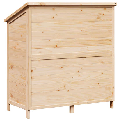 Garden Shed Natural 106.5 x 56 x 113.5 cm Solid Fir Wood