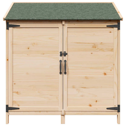 Garden Shed Natural 106.5 x 56 x 113.5 cm Solid Fir Wood