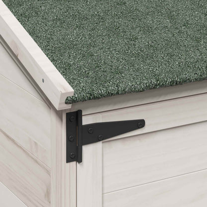 Garden Shed White 106.5 x 56 x 113.5 cm Solid Fir Wood