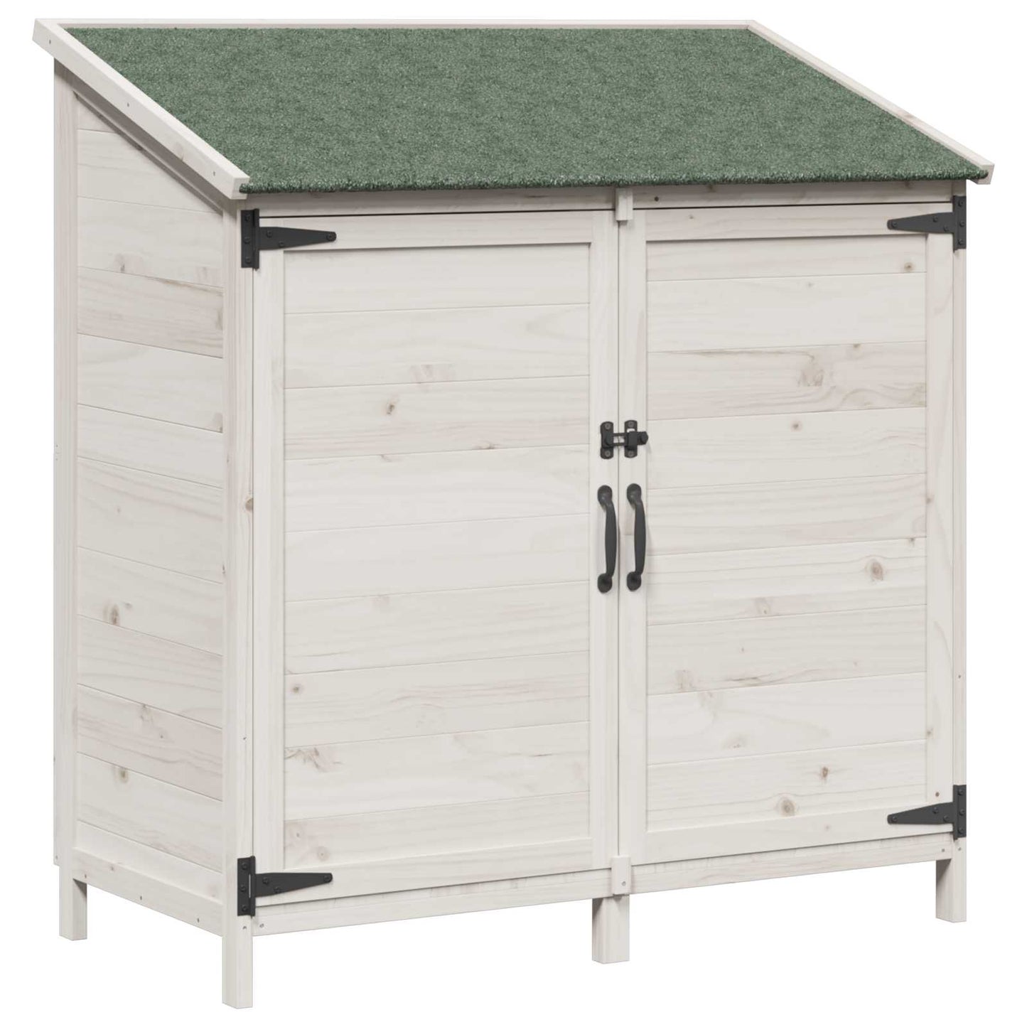 Garden Shed White 106.5 x 56 x 113.5 cm Solid Fir Wood