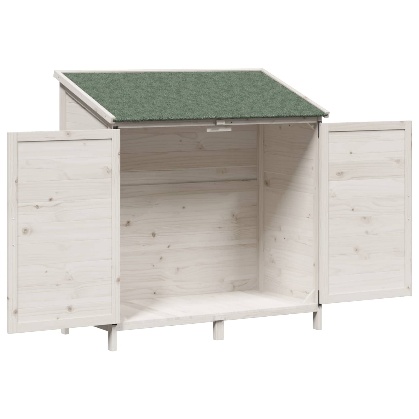 Garden Shed White 106.5 x 56 x 113.5 cm Solid Fir Wood