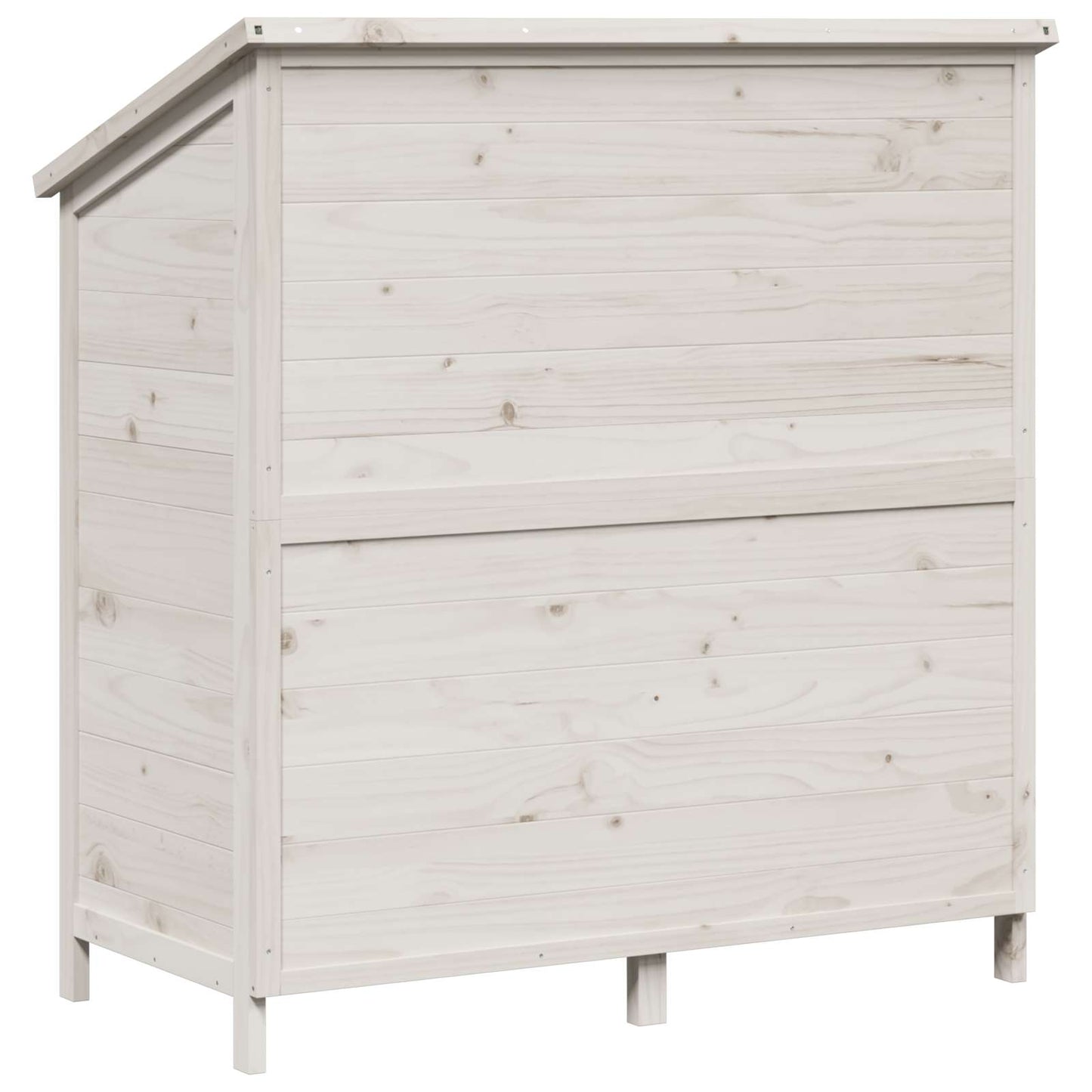 Garden Shed White 106.5 x 56 x 113.5 cm Solid Fir Wood
