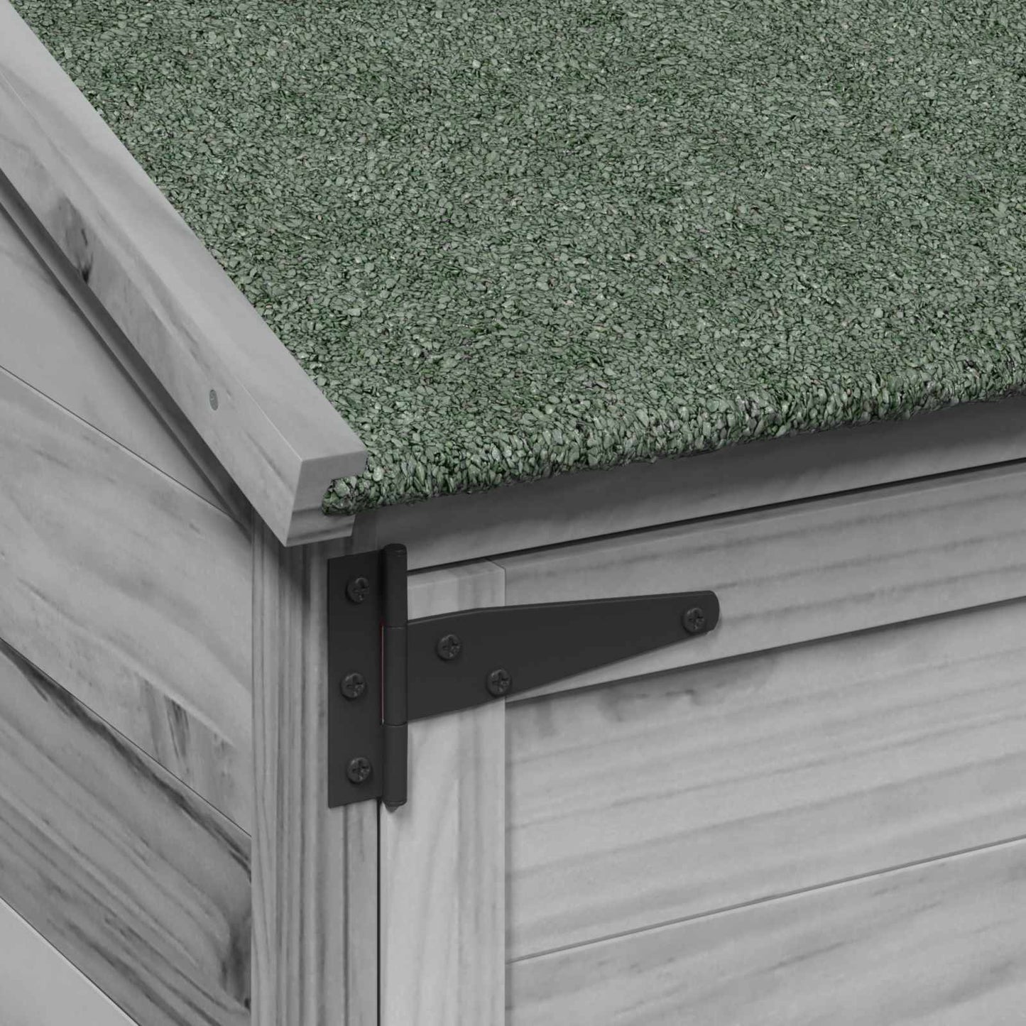 Garden Shed with Roof Grey 106.5 x 56 x 113.5 cm Solid Fir Wood