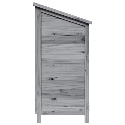 Garden Shed with Roof Grey 106.5 x 56 x 113.5 cm Solid Fir Wood