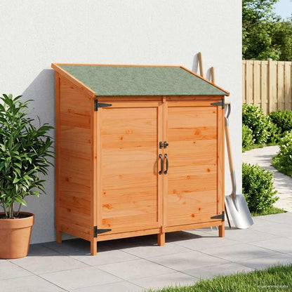Garden Shed Brown 106.5 x 56 x 113.5 cm Solid Fir Wood