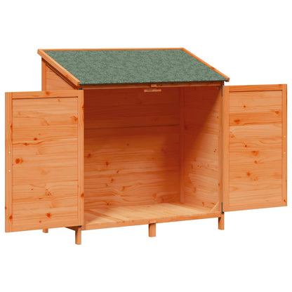 Garden Shed Brown 106.5 x 56 x 113.5 cm Solid Fir Wood