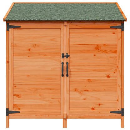 Garden Shed Brown 106.5 x 56 x 113.5 cm Solid Fir Wood